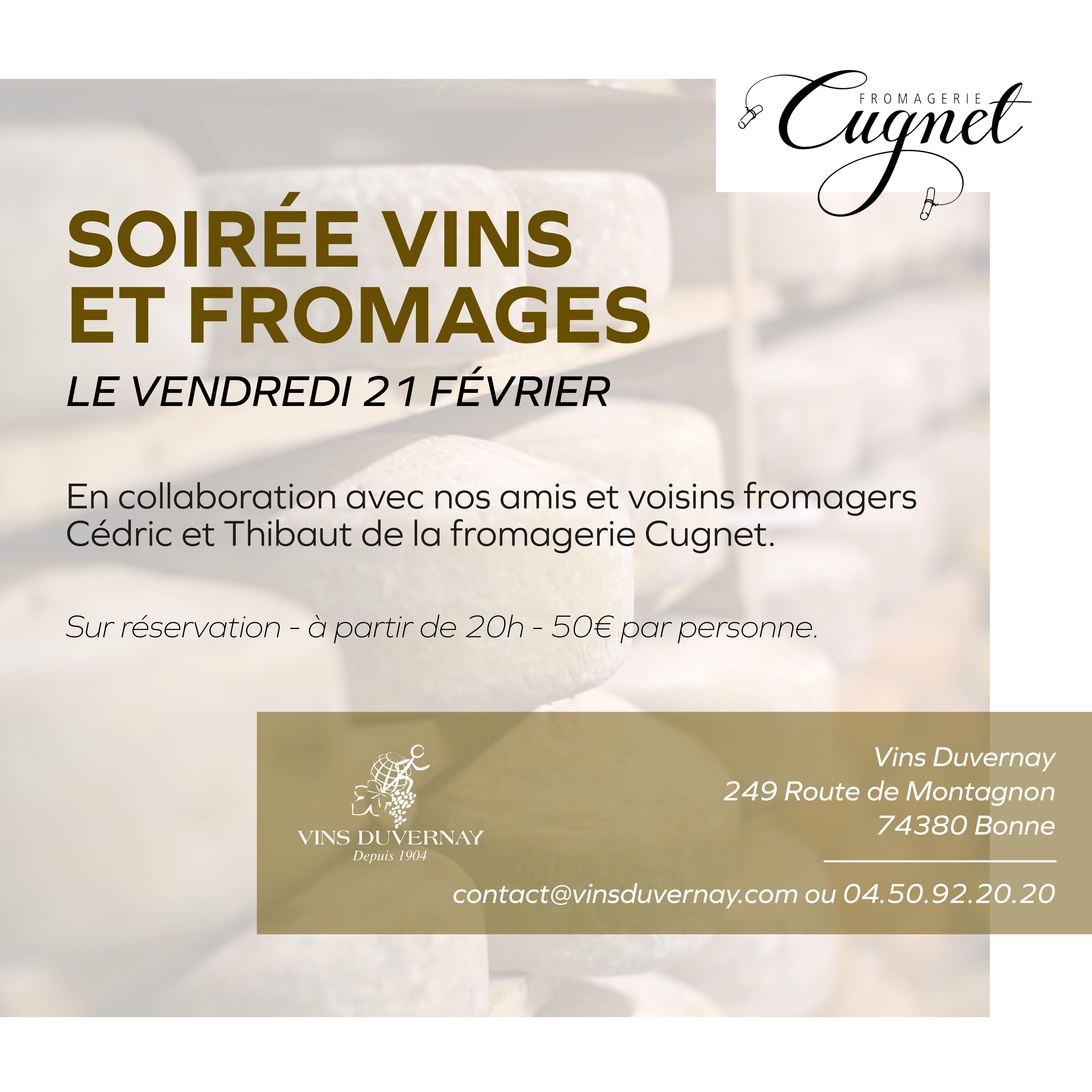 Soirée Vins et Fromages - Vendredi 21 février - 20h